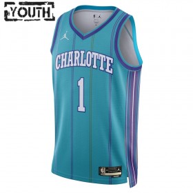 Dres Charlotte Hornets LaMelo Ball Jordan 2023-24 Classic Edition Teal Swingman - Dječji